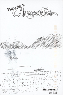 Pen Drawing of Meadow, water, and Islands.