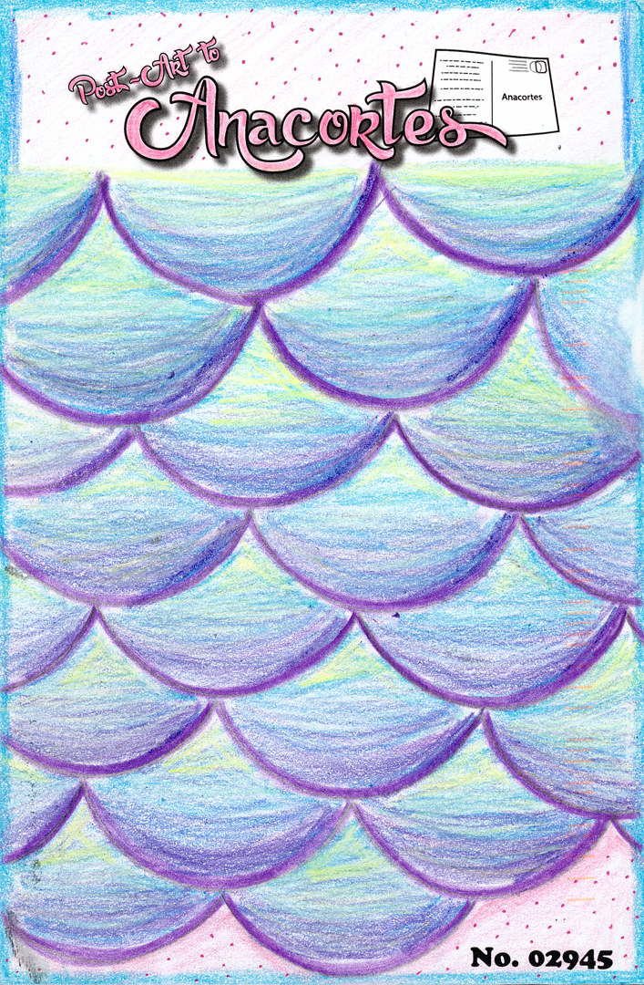 Purple and teal Scale pattern